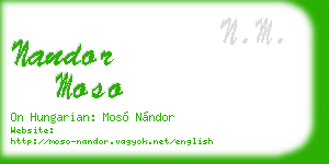 nandor moso business card